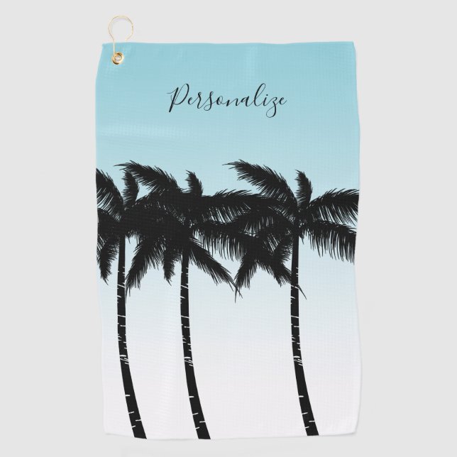 Serviette De Golf Palmiers tropicaux (Devant)