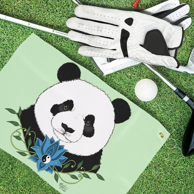 Serviette De Golf Panda Bear Lotus (Créateur téléchargé)