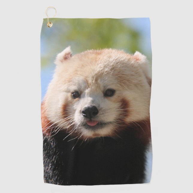Serviette De Golf Panda rouge (Devant)
