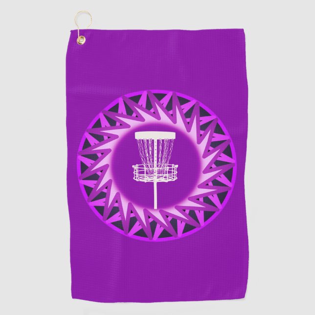 Serviette De Golf Panier à bec mauve (Devant)