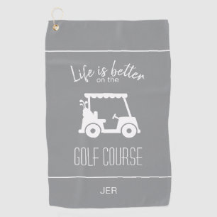 Serviette De Golf Panier de golf mignon Citation de terrain de golf