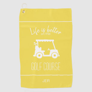 Serviette De Golf Panier de Golf Mignon Golfeur Citation de Terrain 