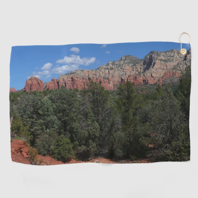 Serviette De Golf Panorama des rochers rouges à Sedona Arizona (Horizontal)