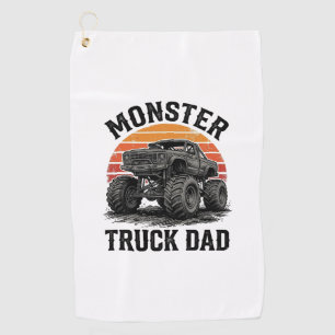 Serviette De Golf Papa camion monstre graphique vintage tout terrain