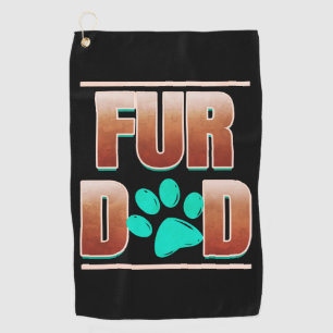 Serviette De Golf Papa De Fourrure cool Avec Paw De Chat Le Jour