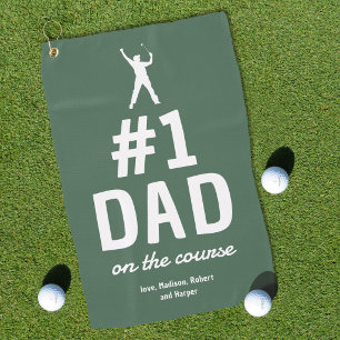 Serviette De Golf Papa drôle personnalisé n°1