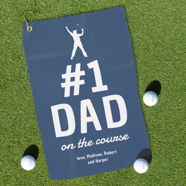 Serviette De Golf Papa drôle personnalisé n°1 (Créateur téléchargé)