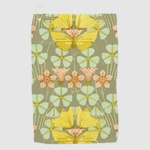 Serviette De Golf Papillon Floral Botanique coloré