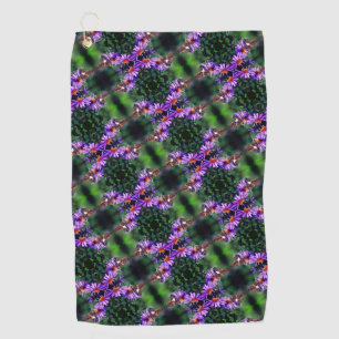 Serviette De Golf Papillon Lady Peint Sur Aster Flower Abstrait