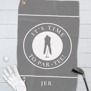 Serviette De Golf Par Tee Golfer Funny Humour Monogramme Pour Lui Gr