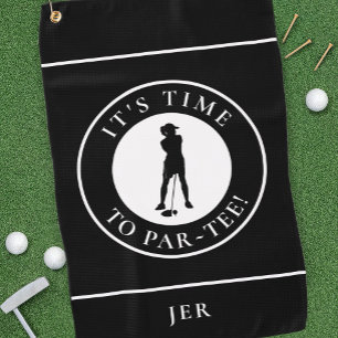 Serviette De Golf Par Tee Golfeur Humour de golf drôle Monogramme No