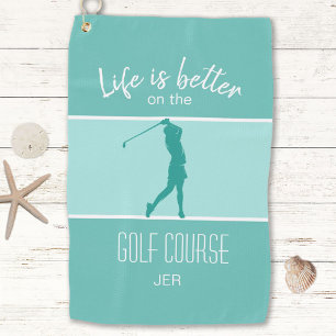 Serviette De Golf Parcours de golf de Cute Golf Sports Citation Vert