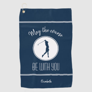 Serviette De Golf Parcours de golf Lady Golfeur Monogramme Pro Moder