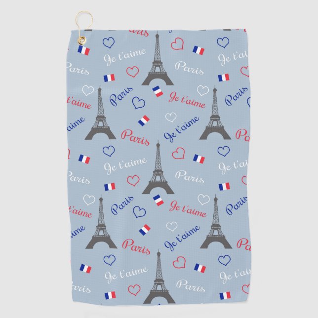 Serviette De Golf Paris (Devant)