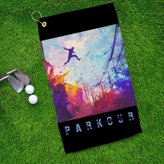 Serviette De Golf Parkour Urban Obstacle Course Libre Running Custom (Créateur téléchargé)