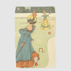 Serviette De Golf Partie de jardin vintage de croquet pour dames vic