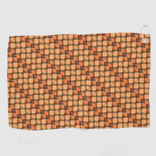 Serviette De Golf Parties d'échecs orange arrondies formant de nouve
