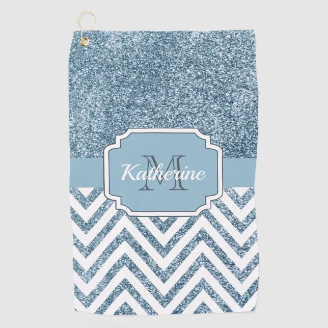 Serviette De Golf Parties scintillant Chevron (Devant)