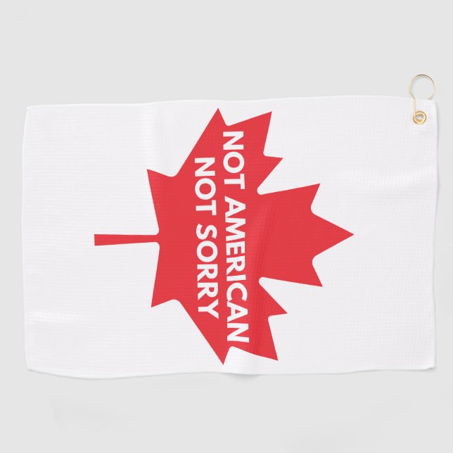 Serviette De Golf Pas Américain, Pas Désolé Golf Towel (Horizontal)