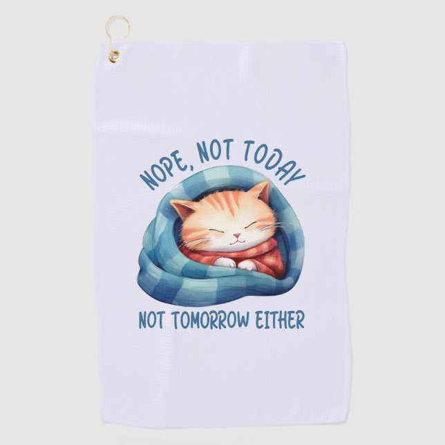 Serviette De Golf Pas aujourd'hui, pas demain - Introververted Humou (Devant)