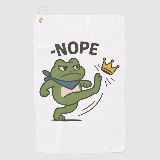 Serviette De Golf Pas de rois en Amérique Grenouille Pas de rois Dém (Devant)
