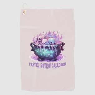 Serviette De Golf Pastel Potion Cauldron