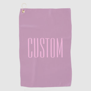 Serviette De Golf Pastel Violet & Rose Clair Texte Moderne Éditabl