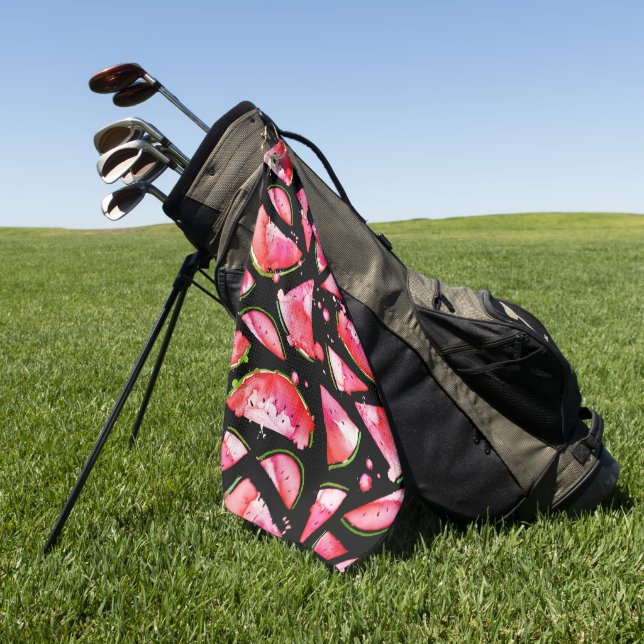 Serviette De Golf Pastèque à l'aquarelle 2 (Vert)