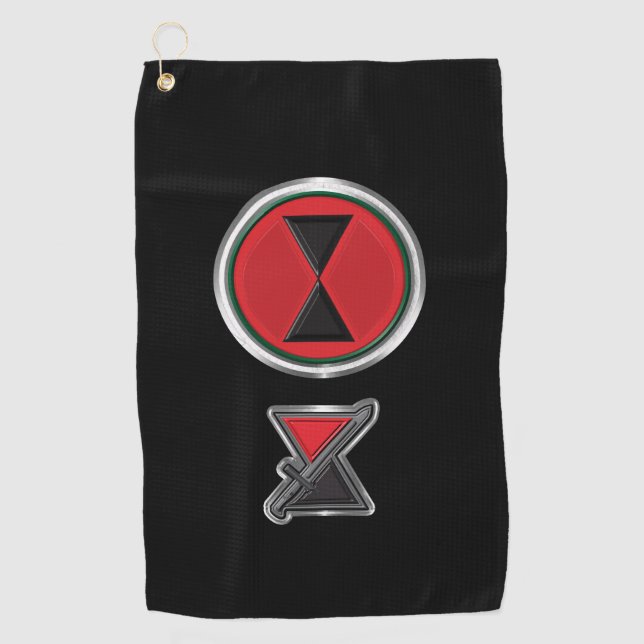 Serviette De Golf Patch de la 7e division d'infanterie "Bayonet Divi (Devant)