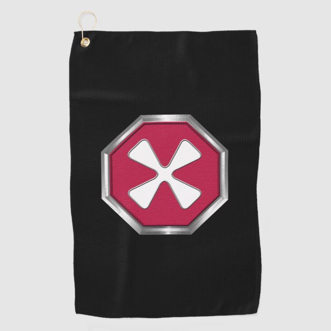 Serviette De Golf Patch de la 8e armée (Devant)