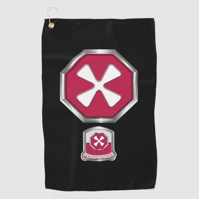 Serviette De Golf Patch et Insignia de la 8e armée (Devant)