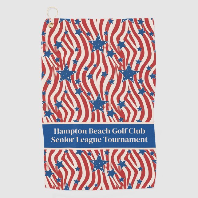Serviette de golf patriotique personnalisée (Devant)