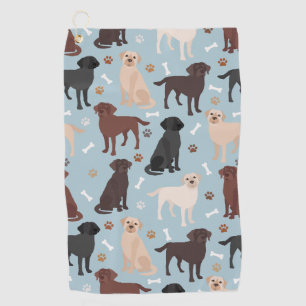 Serviette De Golf Patrouilles et os du Labrador Retriever