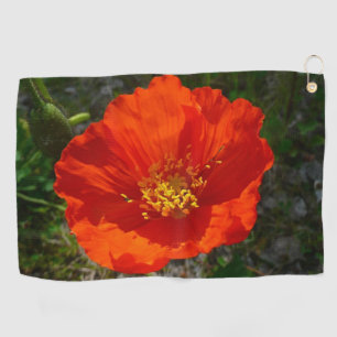 Serviette De Golf Pavot rouge de l'Alaska Fleur colorée