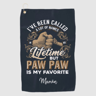 Serviette De Golf Paw Paw Est Ma Fête des pères De Nom Favorite