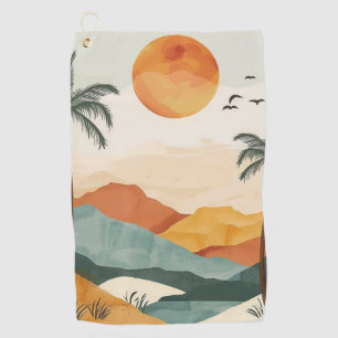 Serviette De Golf Paysage Abstrait de Boho (16)