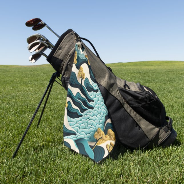 Serviette De Golf Paysage moderne (Vert)