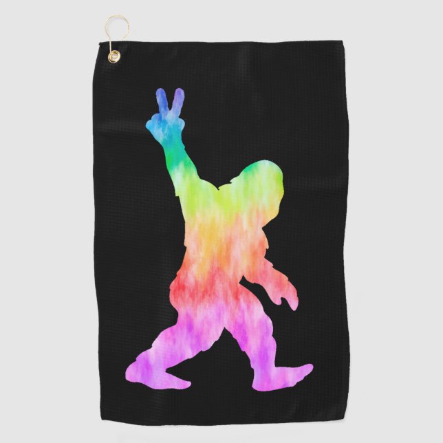 Serviette De Golf Peace Love Bigfoot (Devant)