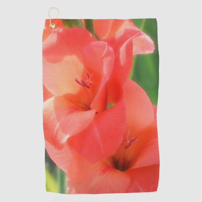 Serviette De Golf Peach Gladiolas (Devant)