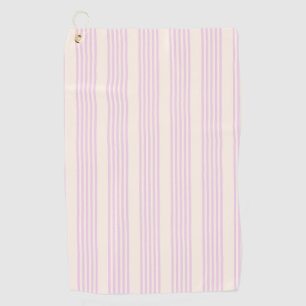 Serviette De Golf Peaches et crème cinq bandes motif