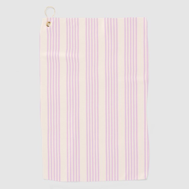 Serviette De Golf Peaches et crème cinq bandes motif (Devant)