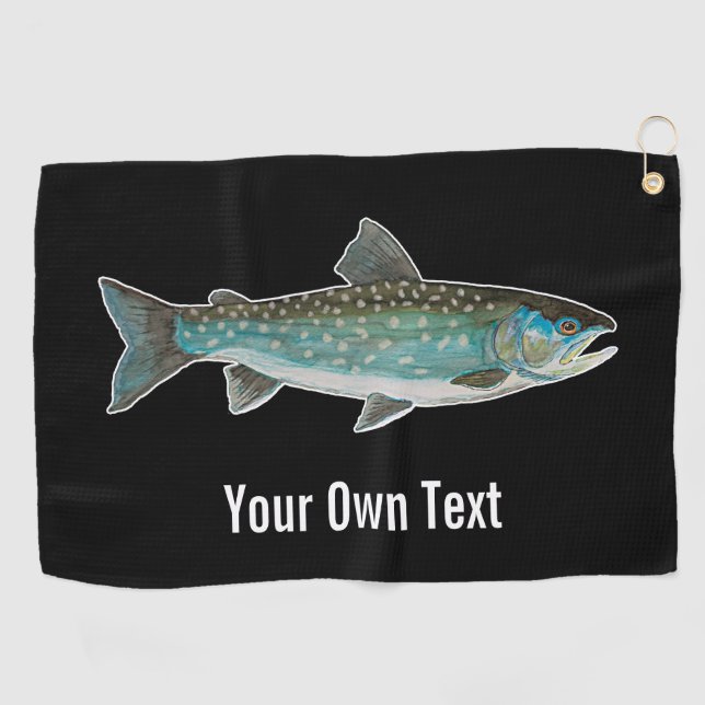 Serviette De Golf Pêche à la mouche à l'achigan du Groenland (Horizontal)