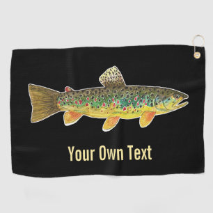 Serviette De Golf Pêche à la truite Brown de Golfer Pêche à la l