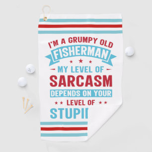 Serviette De Golf Pêcheur Funny Sarcasme nouveauté Humour cadeau