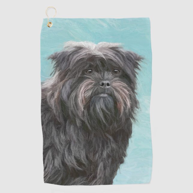 Serviette De Golf Peinture Affenpinscher - Joli art original chien (Devant)