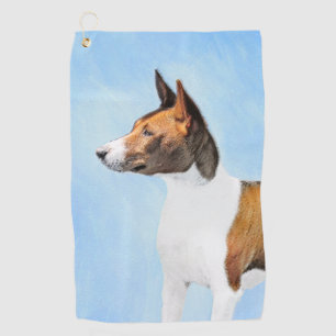 Serviette De Golf Peinture Basenji - Belle Art Original