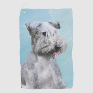 Serviette De Golf Peinture Cesky Terrier - Cute Original Chien Art