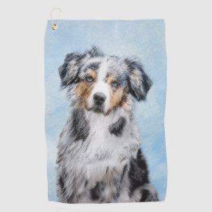 Serviette De Golf Peinture de berger américaine miniature - Chien Ar