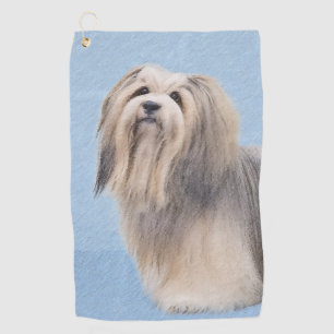 Serviette De Golf Peinture Havanaise (Argent) - Cute Original Chien