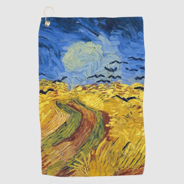 Serviette De Golf Peinture impressionniste Champs de blé de Van Gogh (Devant)